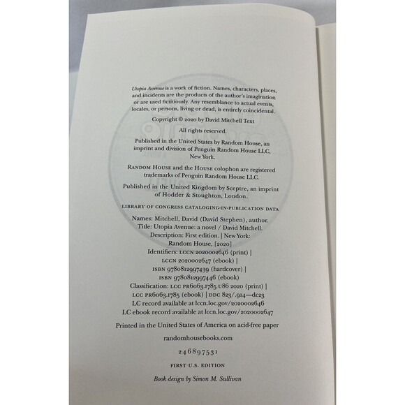 Utopia Avenue : A Novel by David Mitchell 2020 First Edition Hardcover - Picture 8 of 8